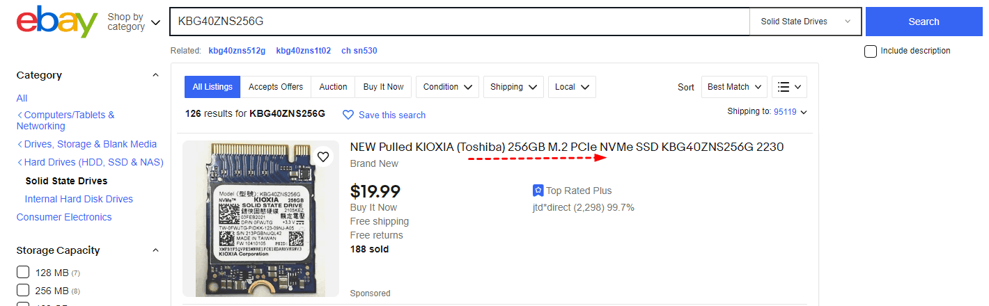 Toshiba 2230 M2 SSD