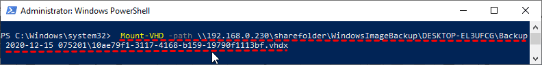 Powershell Mount VHD or VHDX