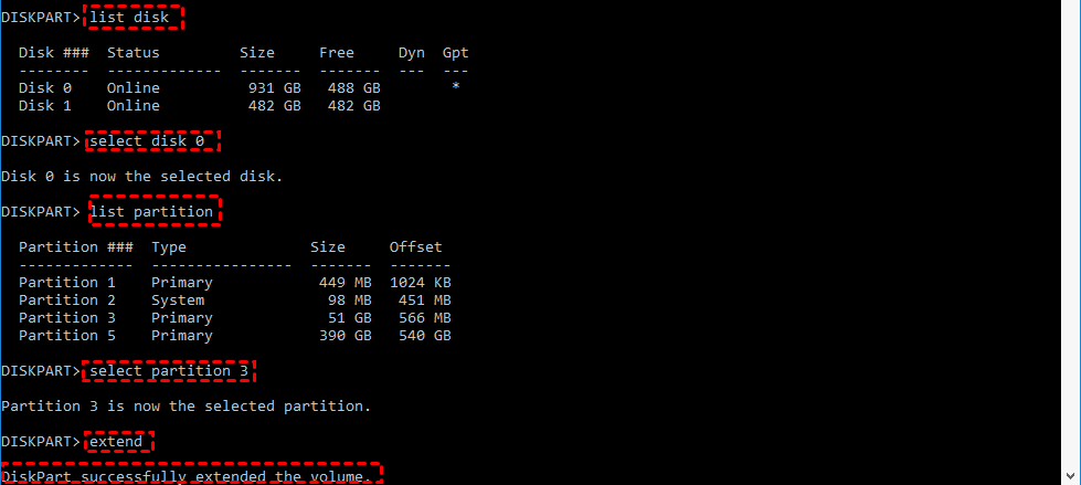 Diskpart Extend Volume