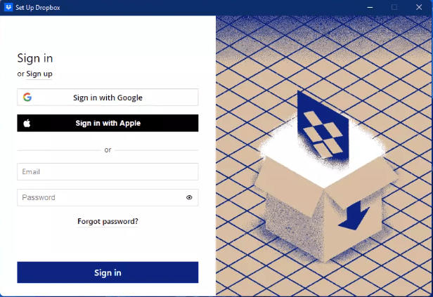 Dropbox Sign in