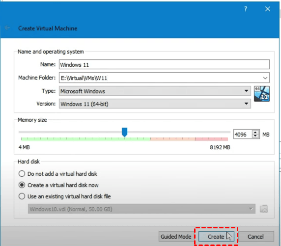 Create Virtual Machine