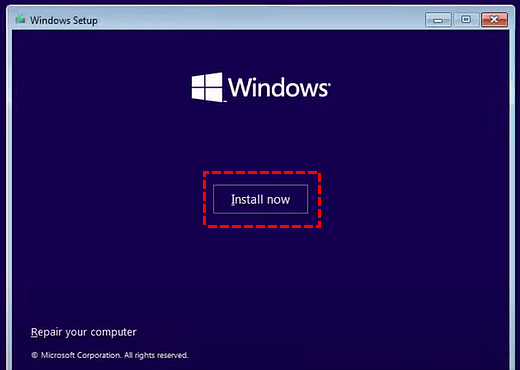 Install now Windows 11 