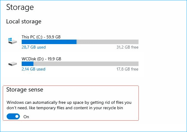 Storage Sense